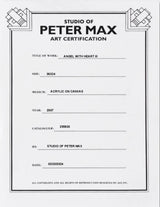 ANGEL WITH HEART (ORIGINAL) BY PETER MAX (36 X 24 INCHES)