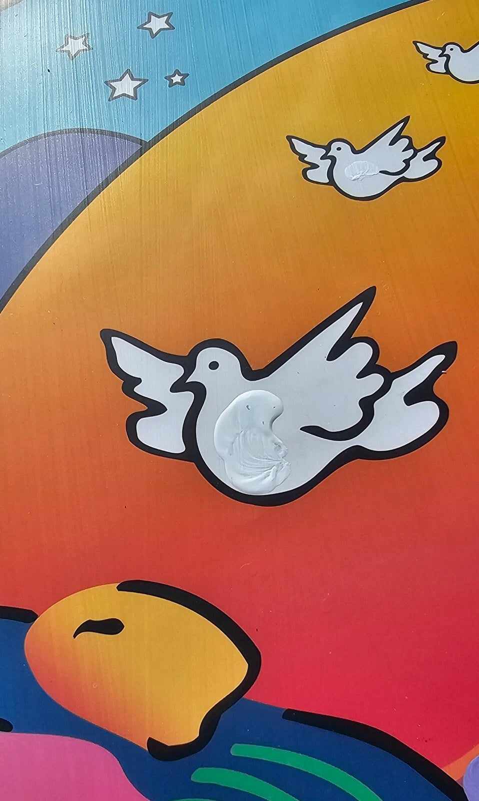 New Horizon 2007 (Original) by Peter Max, 2007 acrylic and mixed media on paper — detail 2