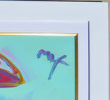 Umbrella Man At Sea (ORIGINAL) BY PETER MAX