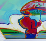 Umbrella Man At Sea (ORIGINAL) BY PETER MAX