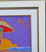 Umbrella Man At Sea Ver. 1 (ORIGINAL) BY PETER MAX