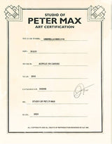 UMBRELLA MAN (ORIGINAL) BY PETER MAX (36 X 24 INCHES)