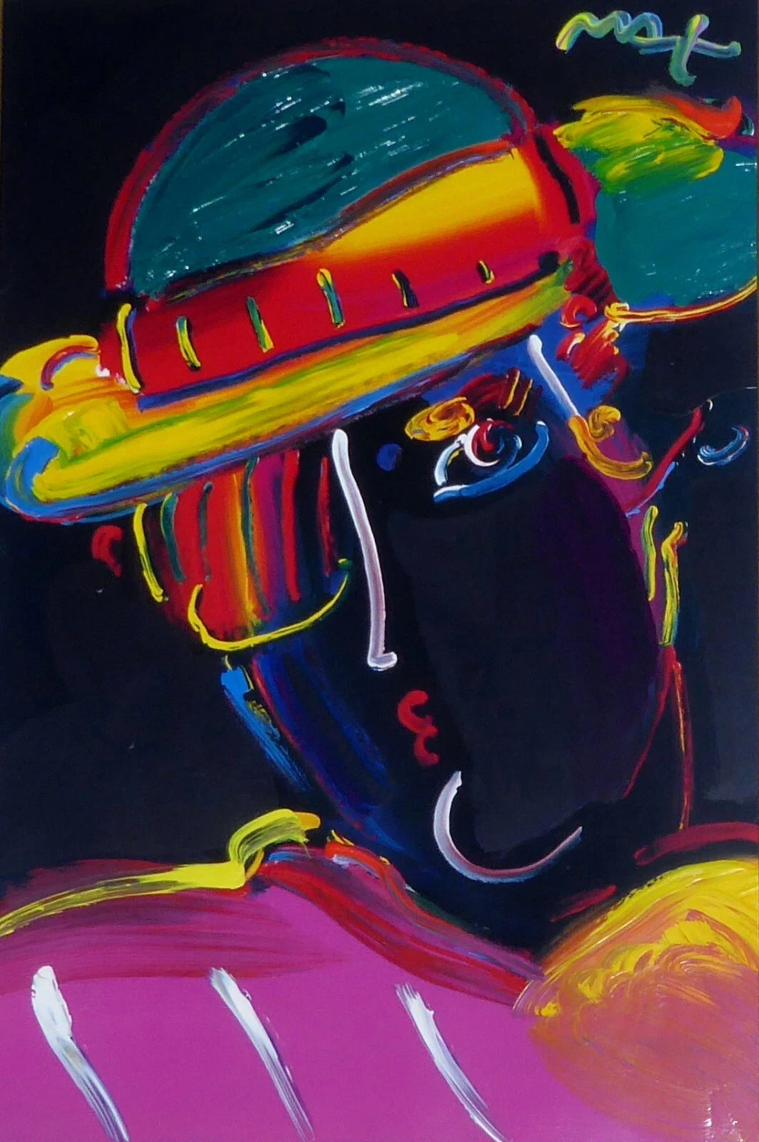 Zero Spectrum 2008 (Original) by Peter Max, 2008 acrylic on paper — detail 2