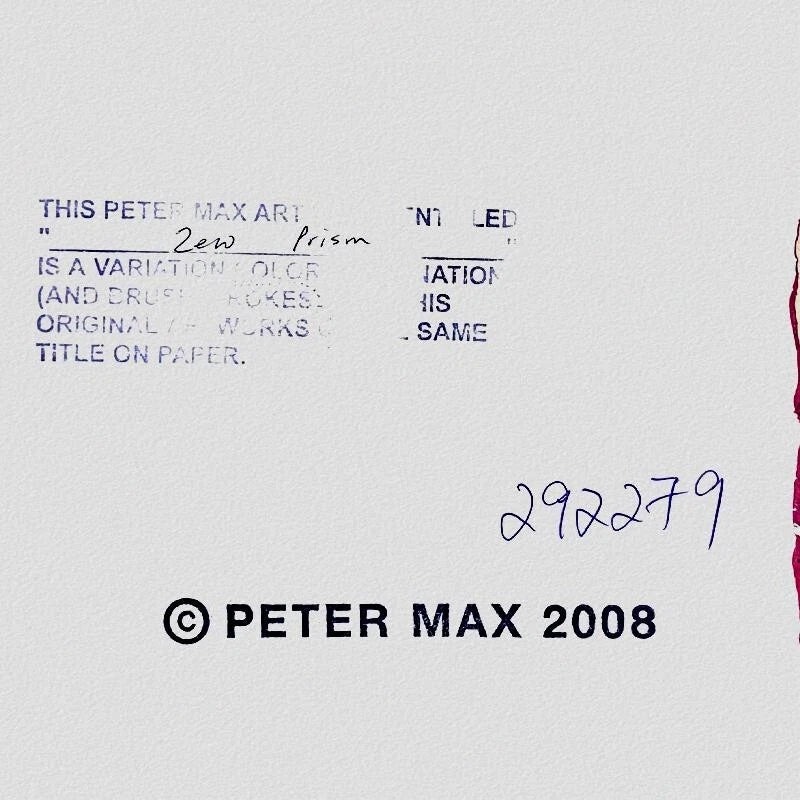 Zero Spectrum 2008 (Original) by Peter Max, 2008 acrylic on paper — detail 4