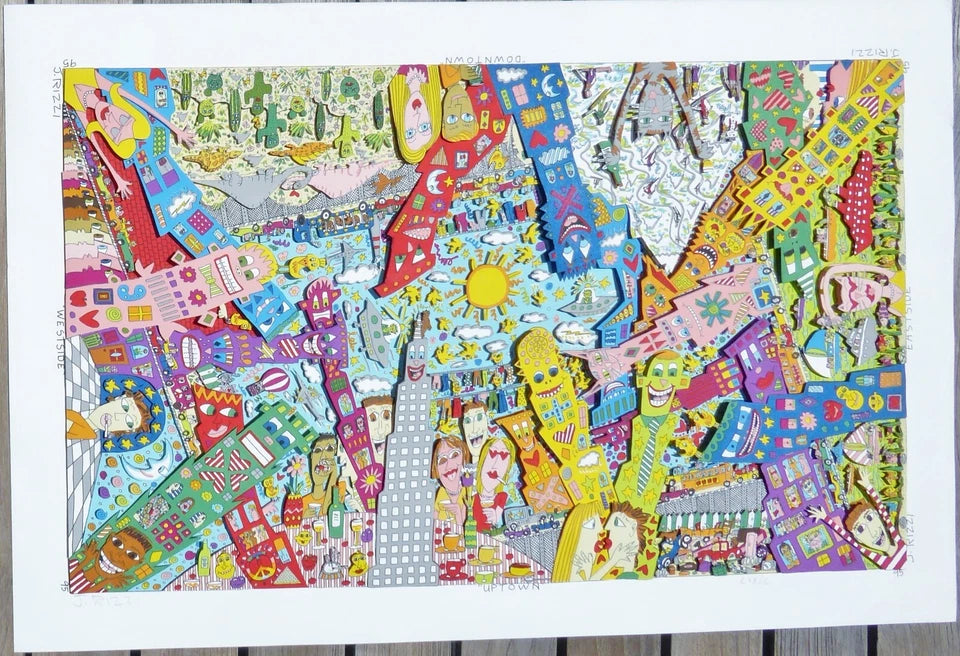 Uptown Downtown Eastside Westside By James Rizzi (1995)