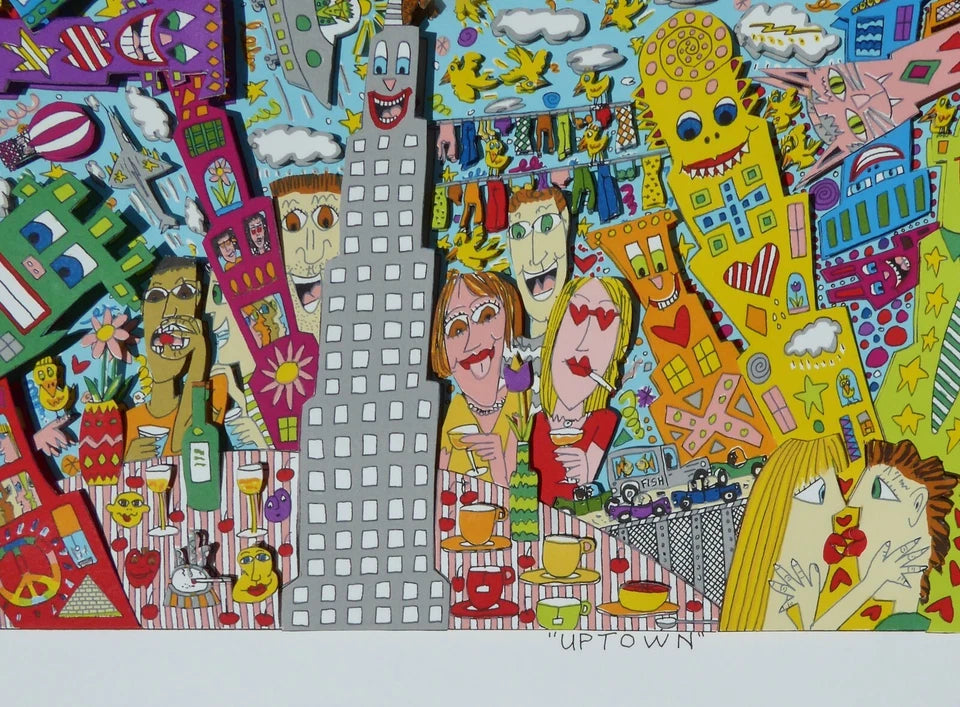 Uptown Downtown Eastside Westside By James Rizzi (1995)