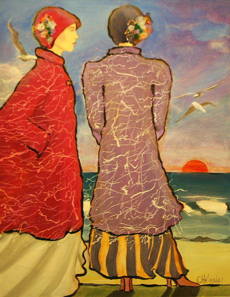 At the Sunset by Otto Aguiar, oil on canva