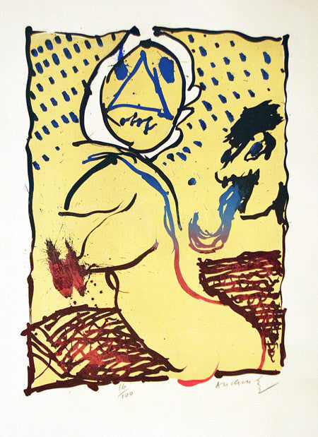 La Taille Douce by Pierre Alechinsky, 1969 lithograph