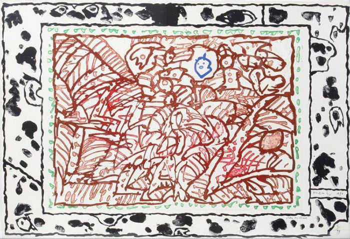 Ordre Mineral by Pierre Alechinsky, 1980 etching