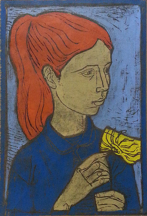 Young Girl by Irving Amen, 1960 serigraph