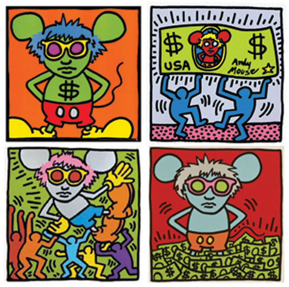 Andy Mouse 1986 by Keith Haring & Andy Warhol, 1986 silkscreen