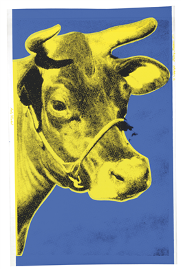 Cow Wallpaper FS II.12 by Andy Warhol, 1971 screenprint on wallpaper