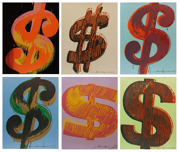 $ DOLLAR SUITE FS.II 274-279 (SET OF 6) BY ANDY WARHOL