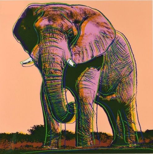 Endangered Species: African Elephant FS II.293 by Andy Warhol, 1983 screenprint on Lenox museum board