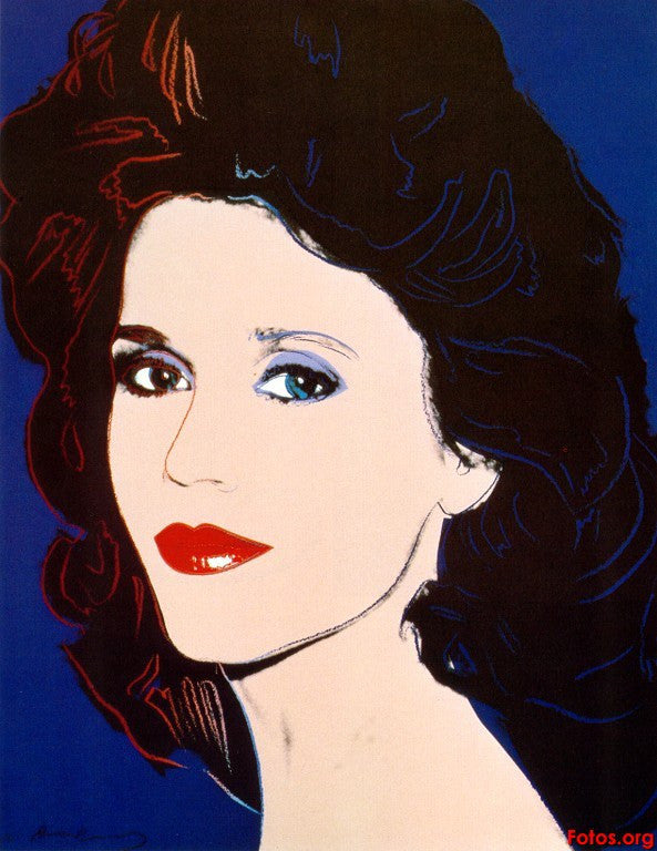 Jane Fonda by Andy Warhol, 1982 screenprint on Lenox museum board