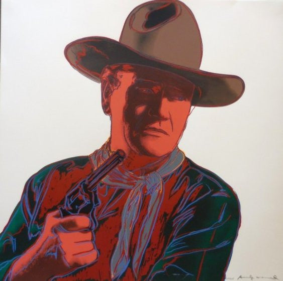 John Wayne FS II.377 by Andy Warhol, 1986 screenprint on Lenox museum board