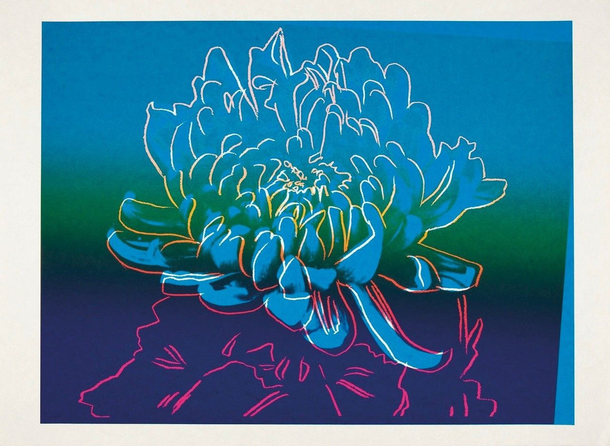 Kiku Flowers FS II.307 by Andy Warhol, 1983 screenprint on Rives BFK paper