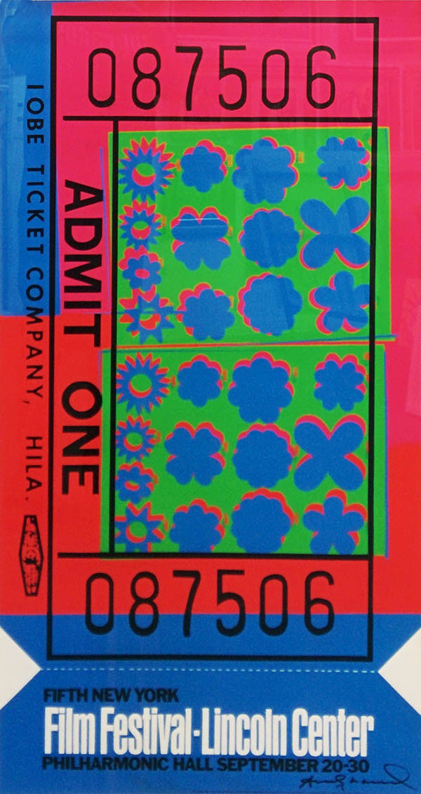 Lincoln Center Ticket (Signed) FS II.19 by Andy Warhol
