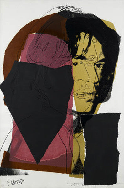 Mick Jagger FS II.139 by Andy Warhol, 1975 screenprint on Arches aquarelle (rough)