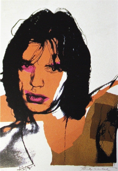 Mick Jagger FS II.141 by Andy Warhol, 1975 screenprint on Arches aquarelle (rough) paper