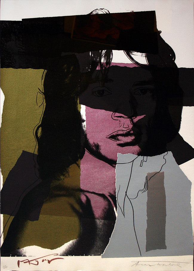 Mick Jagger FS II.145 by Andy Warhol, 1975 screenprint on Arches aquarelle (rough) paper