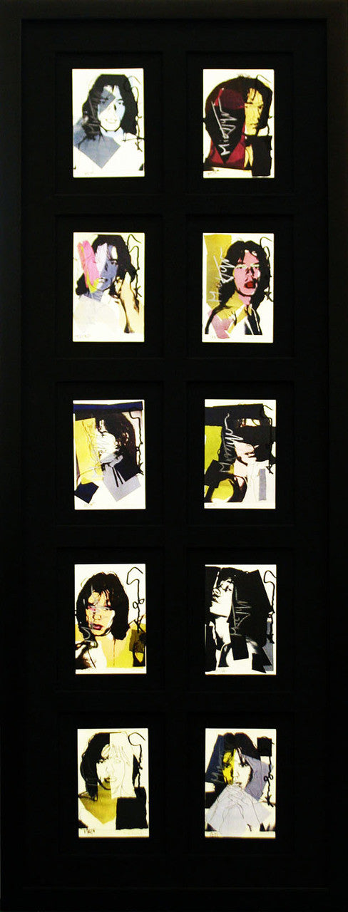 MICK JAGGER (PORTFOLIO OF 10) INVITATIONS BY ANDY WARHOL