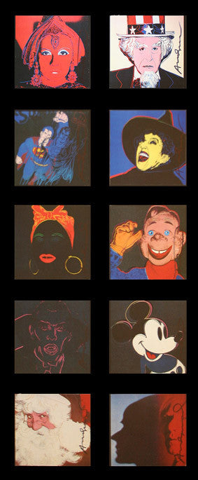 MYTHS INVITATION (PORTFOLIO OF 10) BY ANDY WARHOL