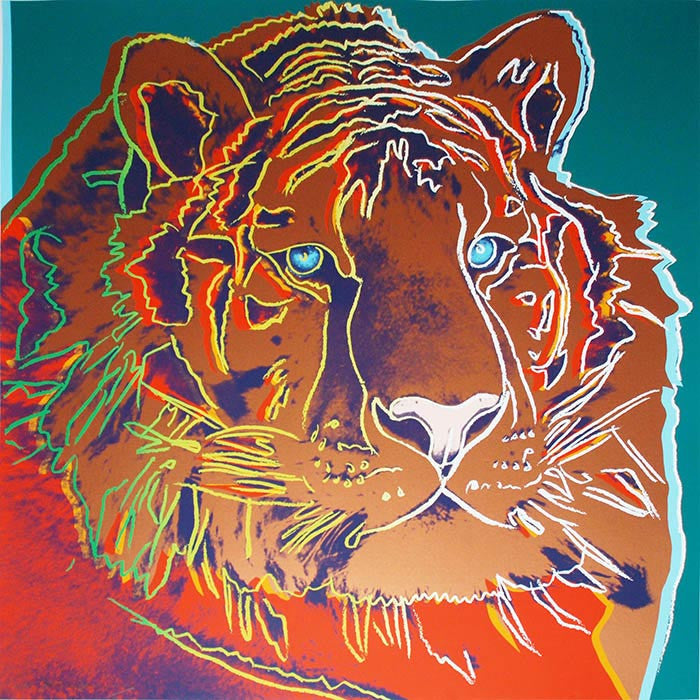 Endangered Species: Siberian Tiger FS II.297 by Andy Warhol, 1983 screenprint on Lenox museum boar