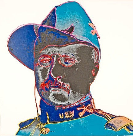 Teddy Roosevelt FS II.386 by Andy Warhol, 1986 screenprint on Lenox museum board