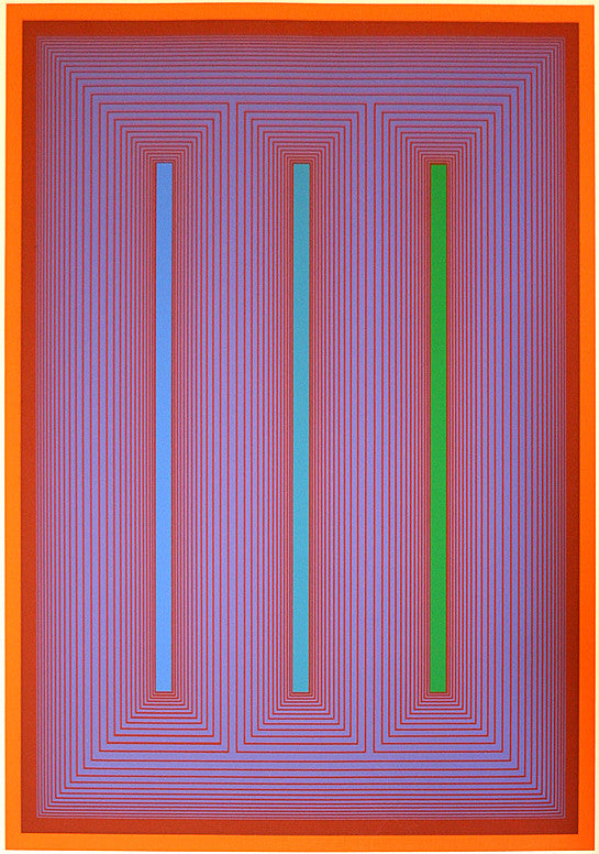 IX Abstract Composition by Richard Anuszkiewicz, 1972 lithograph