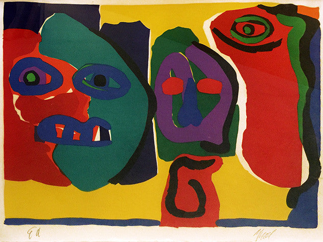 Untitled 8 by Karel Appel, 1974 lithograph