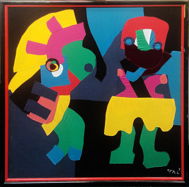 Untitled II by Karel Appel, 1977 cut and stretched fabric