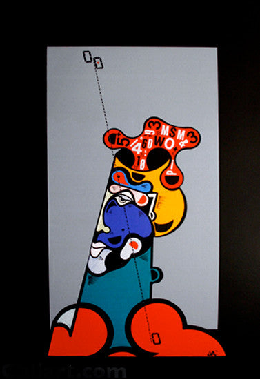 El Pensador by Oswald Aulestia, 2004 giclee, on canvas