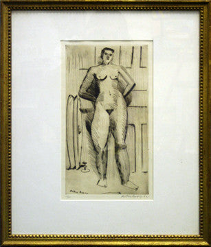 Standing Nude by Milton Avery, 1941 drypoint