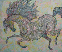 Essai Chrome Equus IV by Guillaume Azoulay, 2006 mixed media on paper