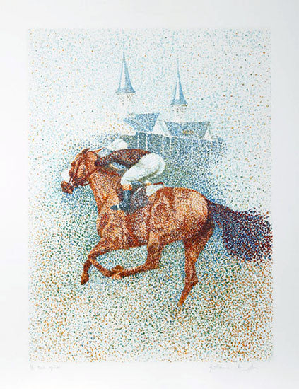 Twins Spires by Guillaume Azoulay, 1983 lithograph