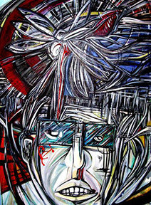 Warrior by Jospeh Ian Baca, 2007 acrylic on canvas