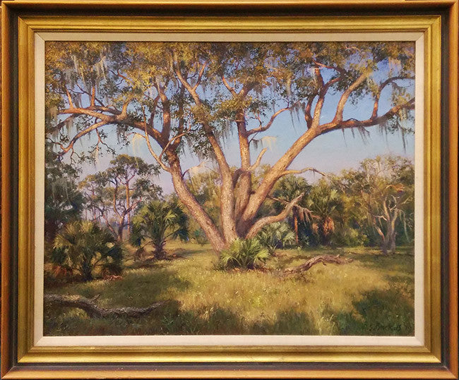 Spreading Everglades Giant - on Fox Ranch by Albert E. Backus, 1975 oil on canvas