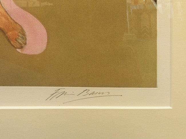Seated Figure (S.5) by Francis Bacon, 1983 etching with aquatint in colors — detail 2