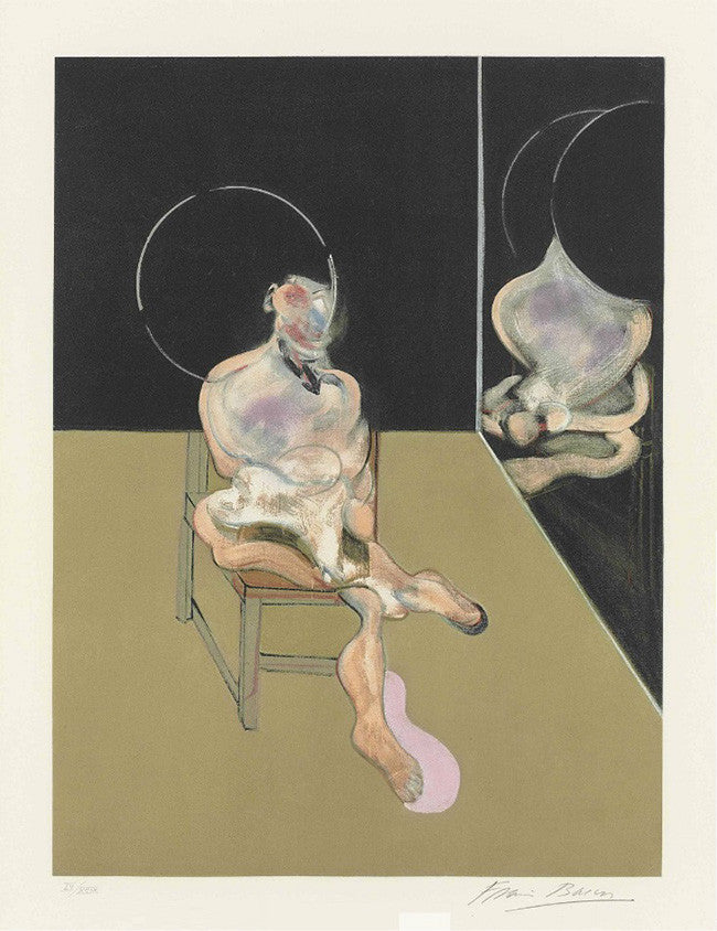 Seated Figure (S.5) by Francis Bacon, 1983 etching with aquatint in colors — detail 4