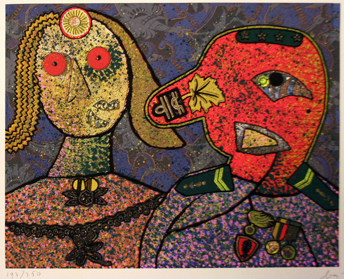 General Dada and One of His Wives by Enrico Baj, 1972 mixed media