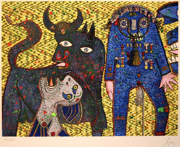 Guernica by Enrico Baj, 1972 mixed media