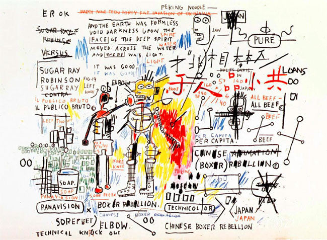 Boxer Rebellion by Jean-michael Basquiat, 1982 screen print on Lenox museum board