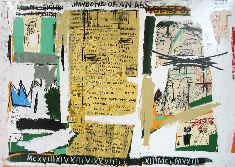 Jawbone of an Ass 1982 by Jean-michael Basquiat, 2004 screen print on Lenox museum board