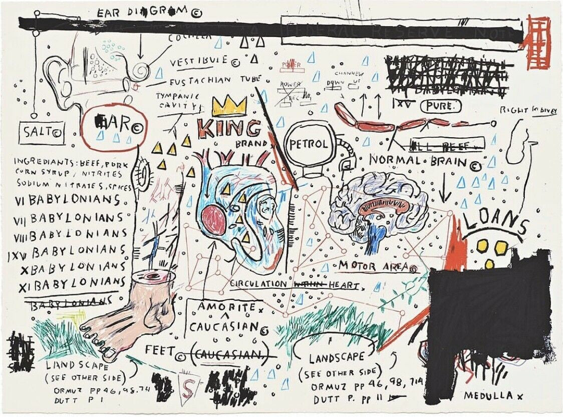 King Brand by Jean-michael Basquiat, 1982 screen print