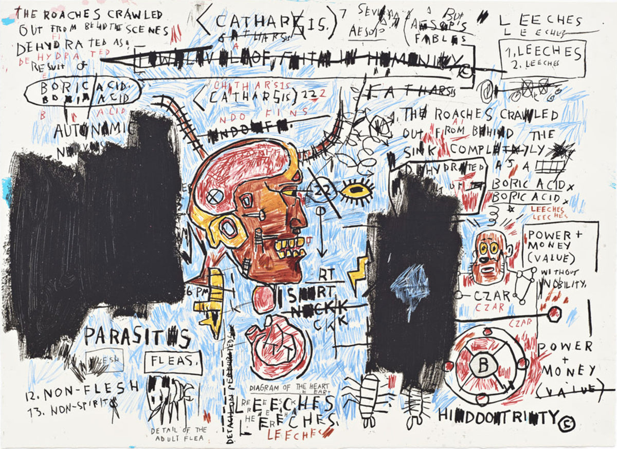 Ascent, Olympic, Leeches, Liberty 2017 (Set of 4) by Jean-michael Basquiat, 2001 4 screen prints on Lenox museum board…