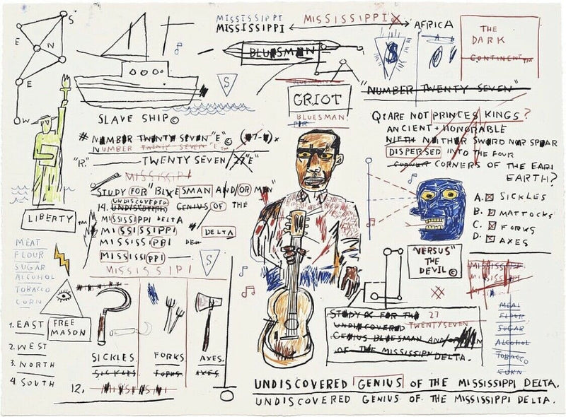 New Undiscovered Genius by Jean-michael Basquiat, 1982 screen print