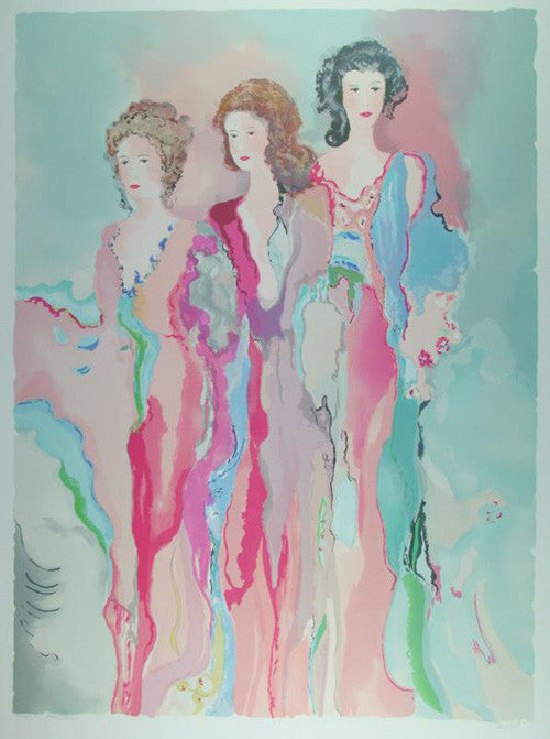 Ladies in Waiting by Jane Bazinet, serigrap