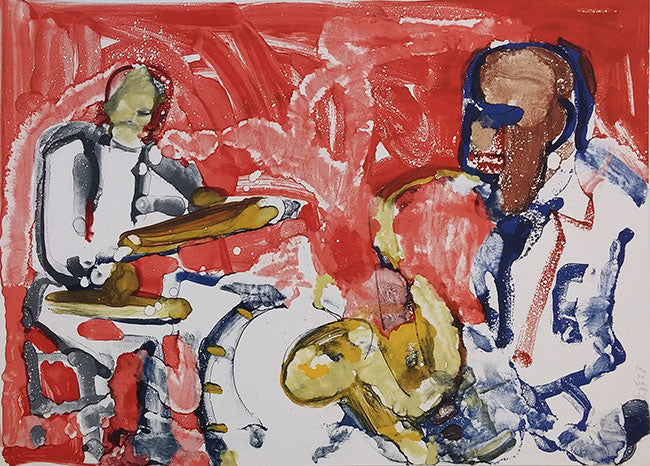 Out Chorus, Rhythm Section by Romare Bearden by Artists Misc., 1979 lithograph