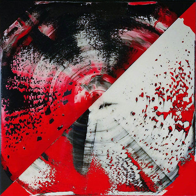 Fluorescent Red and Black by Isabelle Beaubien by Artists Misc., 2015 acrylic & resin on canvas
